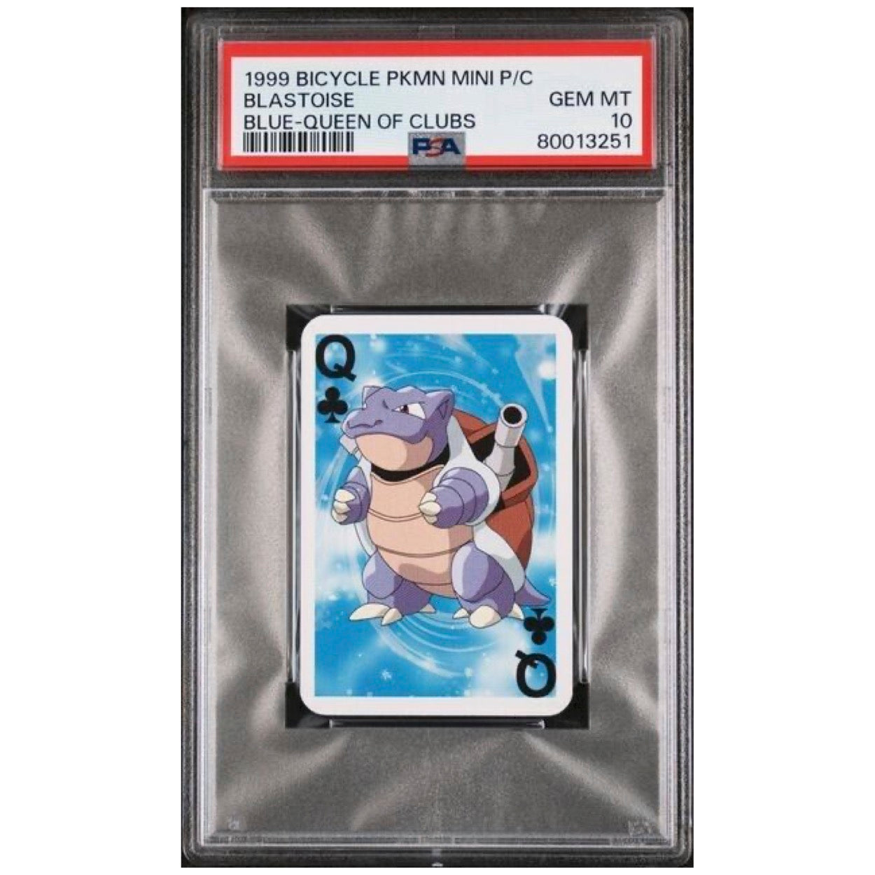pokemon playing cards 1999 1999 Bicycle Pokémon Mini Playing Cards Blue Deck Blastoise Queen of C – CardFaire