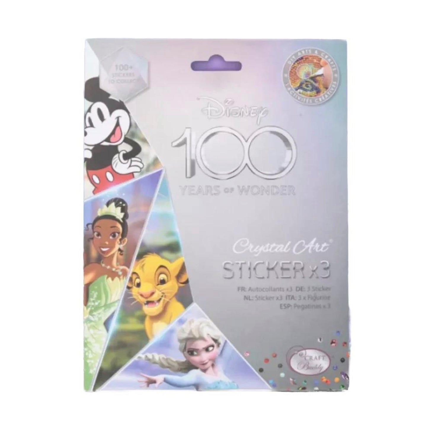 Craft Buddy Disney 100 Years of Wonder Crystal Art Sticker Pack