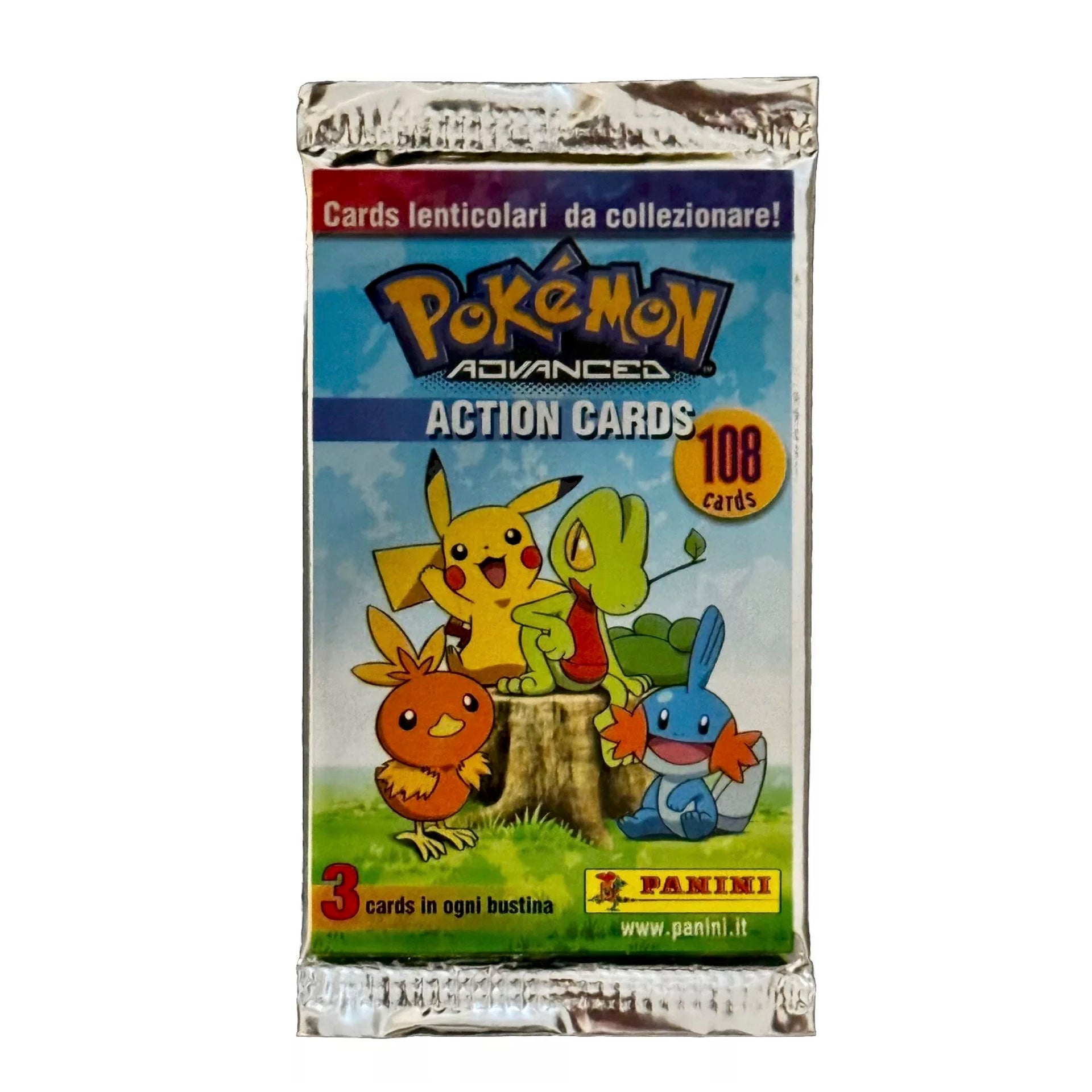 pokemon action cards 2004 Pokémon Panini Advanced Factory Sealed Booster Pack – CardFaire Version 1 or Version 2 (Raw/Graded)?:Version 1  - RAW (Eeveelution Full Set) (24x30) henzie 1 foil Pokemon Promo 2016 Pokemon TCG Mythical