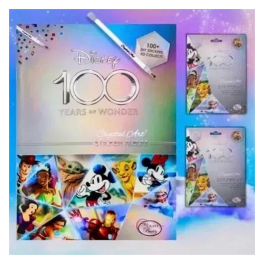Craft Buddy Disney 100 Crystal Art Sticker Album Starter Pack