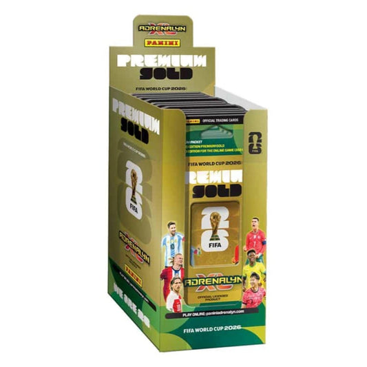 2026 Panini Adrenalyn XL FIFA World Cup Premium Gold Blister Box 10 Packs