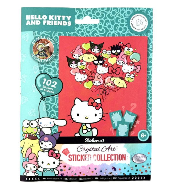 Craft Buddy Hello Kitty & Friends Crystal Art Sticker Pack