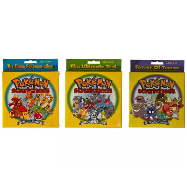 2000 Pokémon Scratchees: Complete Set of 3 | Flame, Ultimate Test